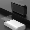 Pojemny powerbank 20000mAh z 3 wbudowanymi kablami USB-C microUSB Lightning czarny DUDAO