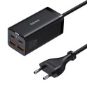 Szybka uniwersalna ładowarka sieciowa GaN 2x USB-C 2x USB 100W QC 4.0+ AFC czarny BASEUS