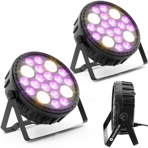 Reflektory sceniczne oświetlenie estradowe PAR 16 diod LED 120W ZESTAW 2szt. SINGERCON