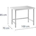 Stół do kuchni stalowy nierdzewny 100 x 70cm Royal Catering