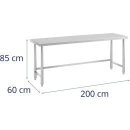 Stół do kuchni stalowy nierdzewny 200 x 60cm Royal Catering