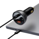 Ładowarka samochodowa USB USB-C PD3.1 140W + kabel USB-C 1m czarny BASEUS