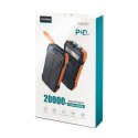 Powerbank solarny słoneczny indukcyjny 20000mAh PD QC Qi pomarańczowy CHOETECH