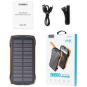 Powerbank solarny słoneczny indukcyjny 20000mAh PD QC Qi pomarańczowy CHOETECH