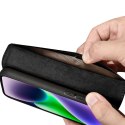 2w1 etui skórzany pokrowiec z klapką iPhone 14 Anti-RFID Wallet Case czarny ICARER