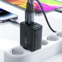 Szybka ładowarka sieciowa GaN 2x USB-C USB-A PPS PD QC4+ 65W czarna ACEFAST