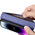 2w1 etui skórzany pokrowiec z klapką iPhone 14 Pro Max Anti-RFID Wallet Case jasnofioletowy ICARER