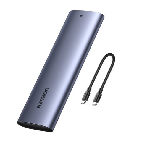 Kieszeń obudowa na dysk SSD M.2 SuperSpeed 10Gbps + kabel USB-C 0.5m szary UGREEN