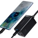 Szybka ładowarka sieciowa GaN3 Pro 2x USB-C / 2x USB 65W PD QC + kabel USB-C 1m czarny BASEUS