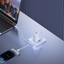 Ładowarka sieciowa GaN Cube Pro 65W 2x USB-C USB-A biała BASEUS