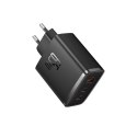 Ładowarka sieciowa GaN Cube Pro 65W 2x USB-C USB-A czarna BASEUS