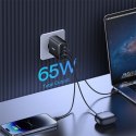 Ładowarka sieciowa GaN Cube Pro 65W 2x USB-C USB-A czarna BASEUS