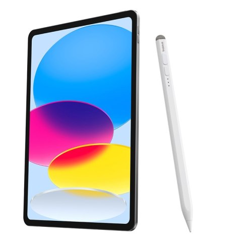 Rysik stylus do iPad z aktywną wymienną końcówką Smooth Writing 2 z kablem USB-C biały BASEUS