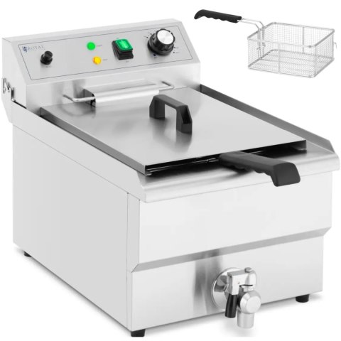 Frytownica elektryczna z kranem spustowym 230 V 3000 W 13 l Royal Catering