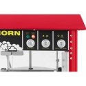 Maszyna urządzenie do prażenia popcornu retro TEFLON 1600 W 5-6 kg/h - czerwona Royal Catering