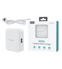 Mocna ładowarka sieciowa GaN 100W 2x USB-A 2x USB-C biała CHOETECH