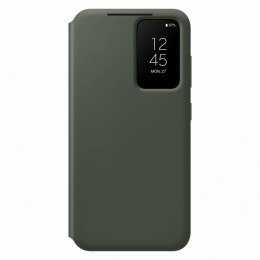 Etui pokrowiec z klapką okienkiem portfel na kartę Samsung Galaxy S23 khaki SAMSUNG