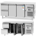 Stół chłodniczy z blatem roboczym 2 komory 2 szuflady -2-10 C 417 l 275 W Royal Catering