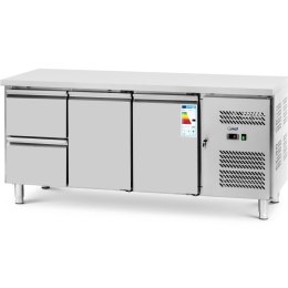 Stół chłodniczy z blatem roboczym 2 komory 2 szuflady -2-10 C 417 l 275 W Royal Catering