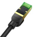 Szybki kabel sieciowy LAN RJ45 cat.8 40Gbps plecionka 20m czarny BASEUS