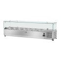 Nadstawa chłodnicza ze szklaną osłoną 7x GN1/4 160cm Royal Catering