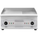 Grill płyta grillowa podwójna gładka ryflowana z szufladą na tłuszcz 230 V 2x 3200 W Royal Catering