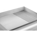 Grill płyta grillowa podwójna gładka ryflowana z szufladą na tłuszcz 230 V 2x 3200 W Royal Catering