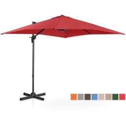 Parasol ogrodowy boczny na wysięgniku kwadratowy 250 x 250 cm bordowy UNIPRODO