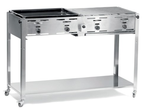 Grill gazowy "Master Quattro" 4 palniki 22kW mobilny - Hendi 154908 Hendi