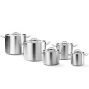 Garnek wysoki Kitchen Line z pokrywką 5 l śr. 200 x 160 h - Hendi 837207 Hendi