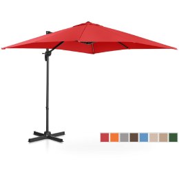 Parasol ogrodowy boczny na wysięgniku kwadratowy 250 x 250 cm czerwony UNIPRODO